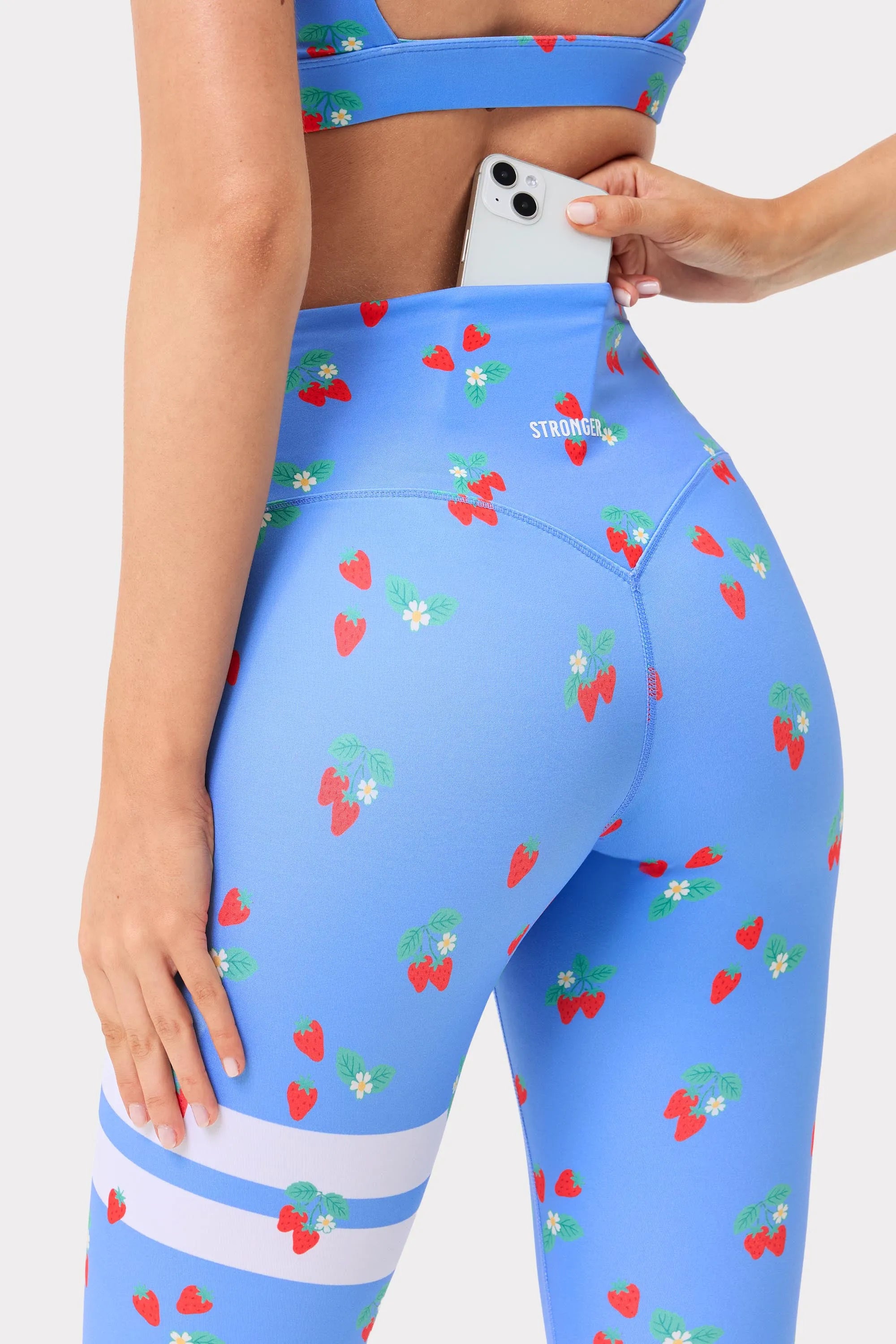 Signature One Leggings Strawberry Fields Blue