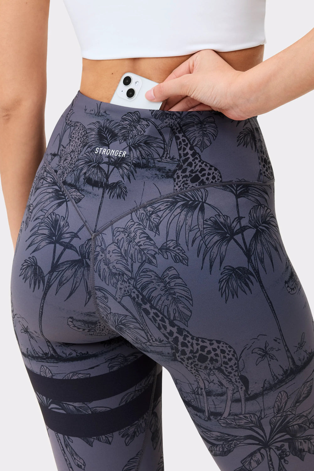 Signature One Leggings Dark Toile Print