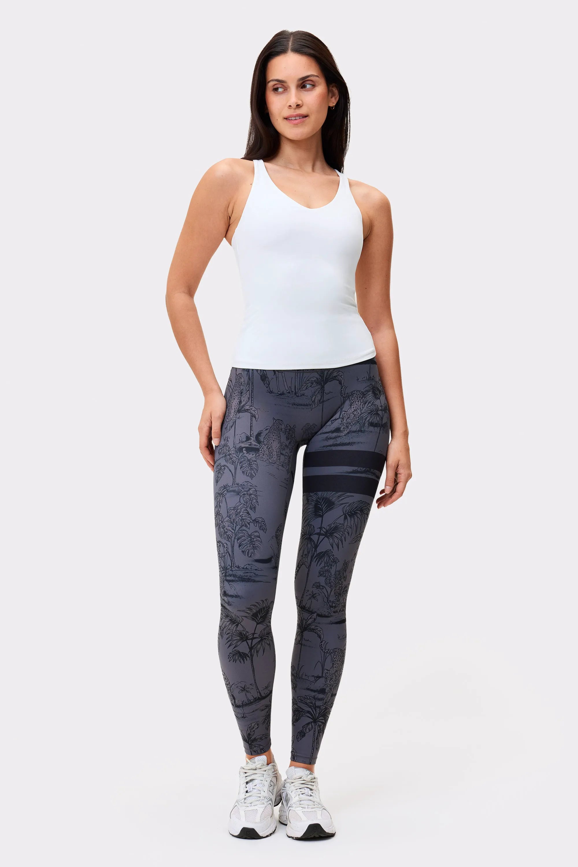 Signature One Leggings Dark Toile Print