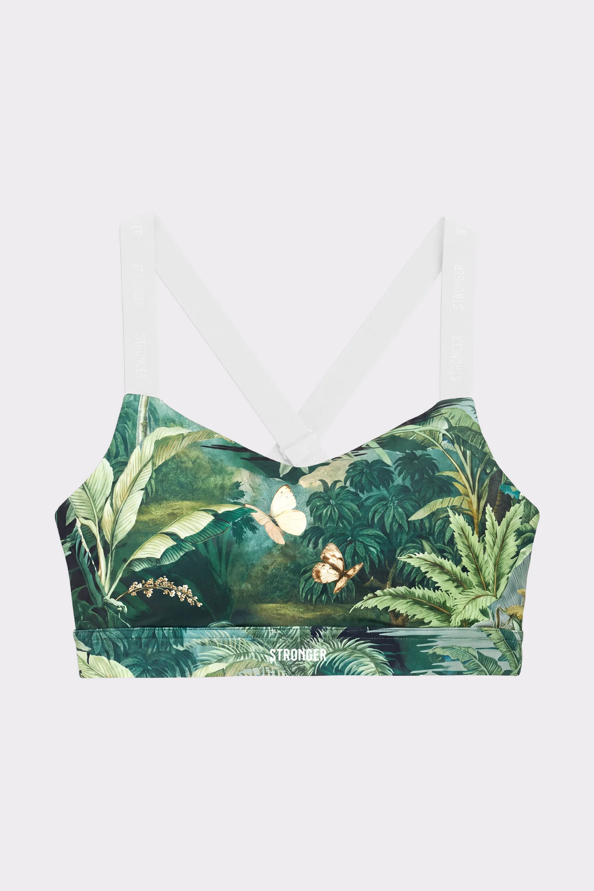 Sports Bra Tropical Leaves Print