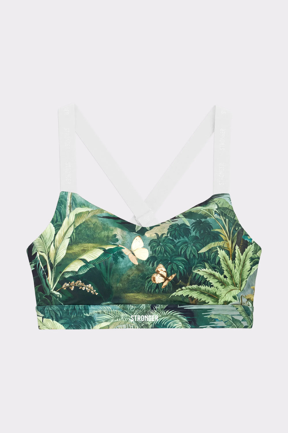 Sports Bra Tropical Leaves Print